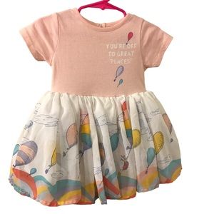 Dr. Seuss peach you’re off to great places balloon toddler dress 12 months